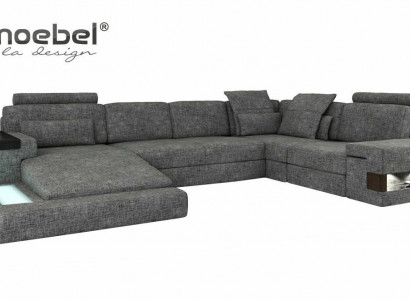 Ecksofa U-Form Design Modern Sofa Couchen Textilsofa Couch Wohnlandschaft Neu